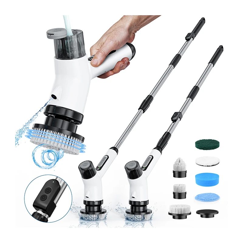 Electric Cleaning Brush With Long Handle